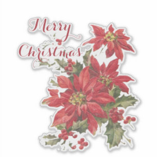 Adesivo Poinsettia e azevinho