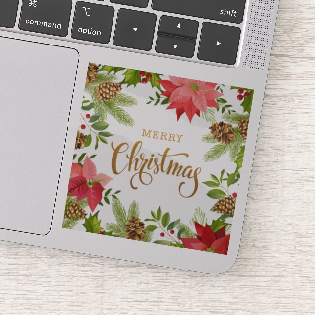 Adesivo Poinsettia Floral Natal | Feriados (Detalhe)