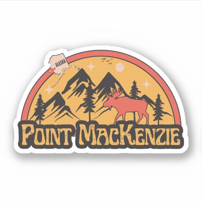 Adesivo Point MacKenzie, Alaska Sticker (Frente)