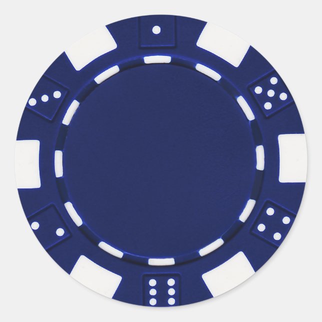 adesivo pokerchip azul (Frente)