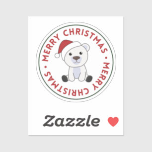 Adesivo Polar Urso Natal Neve Animais de inverno Polar Sti