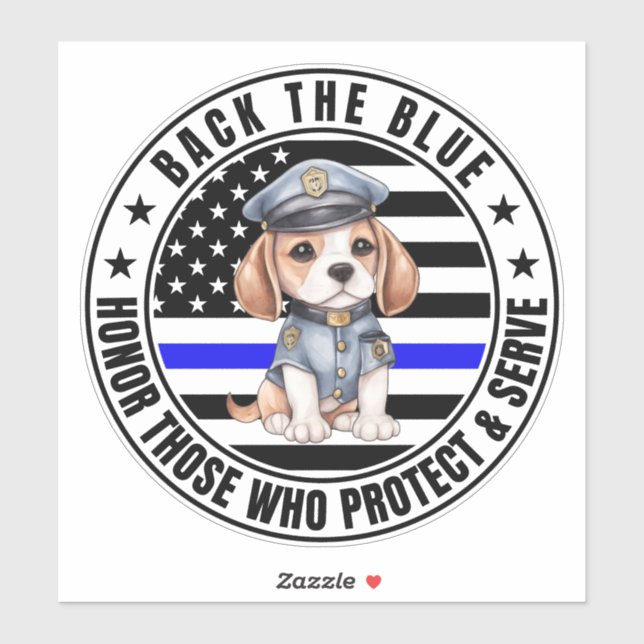 Adesivo Polícia De Beagle Devolve O Azul (Folha)