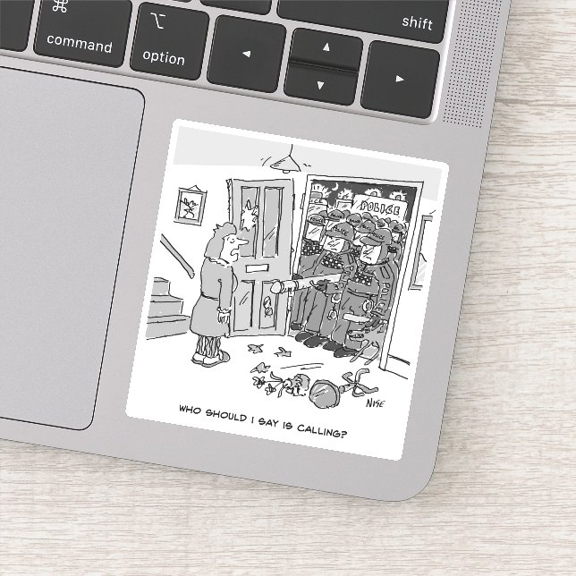 Adesivo Polícia de Choque Invadiu Propriedade - Tema Polic (Detalhe)