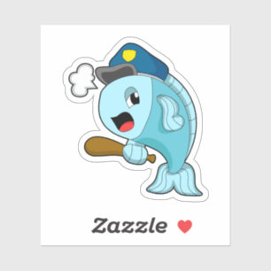 Adesivo Polícia de Peixes chapéu