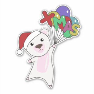 Adesivo Polonês de Natal - Animais de inverno da neve Pola