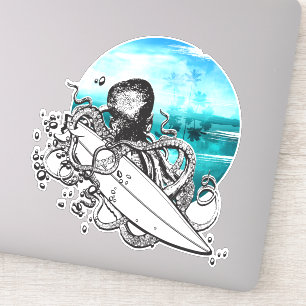 Adesivo Polvo de Surf Verão Oceano Ilha