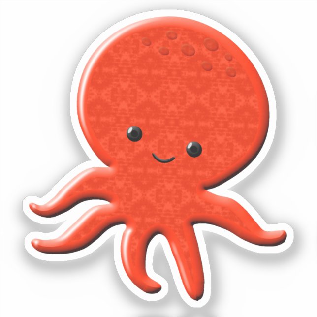 Adesivo Polvo Vermelho Fofo (Frente)