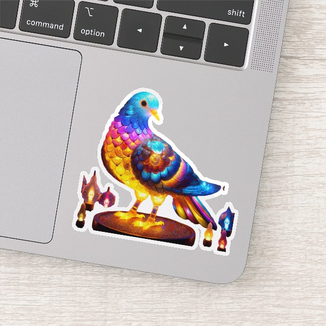 Adesivo Pombo Urbano Radiante (Detalhe)