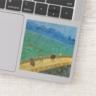 Adesivo Ponte na Chuva, depois de Hiroshige, 1887