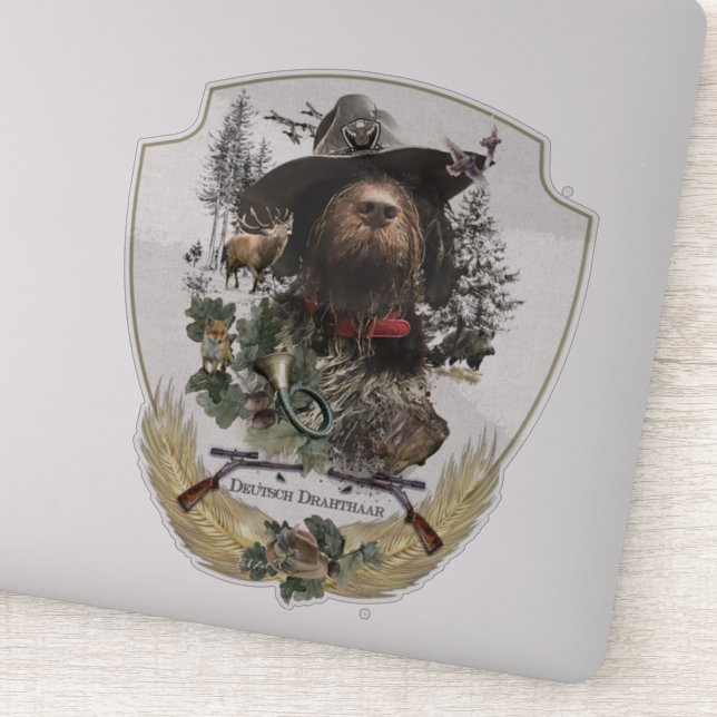 Adesivo Ponteiro alemão Wirehaired (Detalhe)