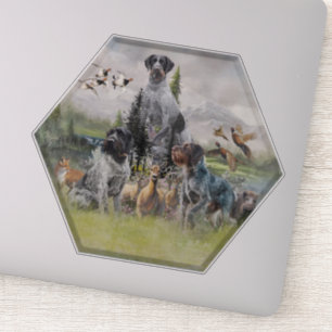 Adesivo Ponteiro alemão Wirehaired