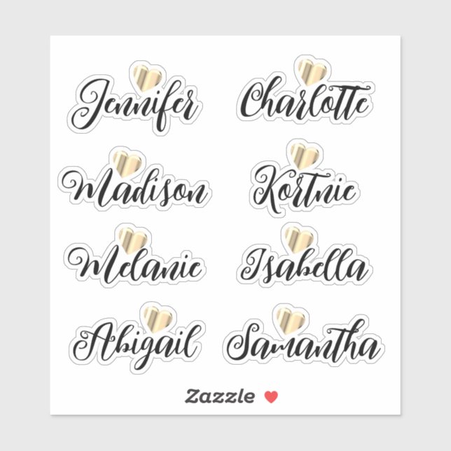 Adesivo Pontes-Maid Names Personalizados Vinil Decal Stick (Folha)