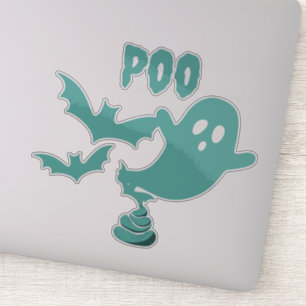 Adesivo Poo Halloween Ghost