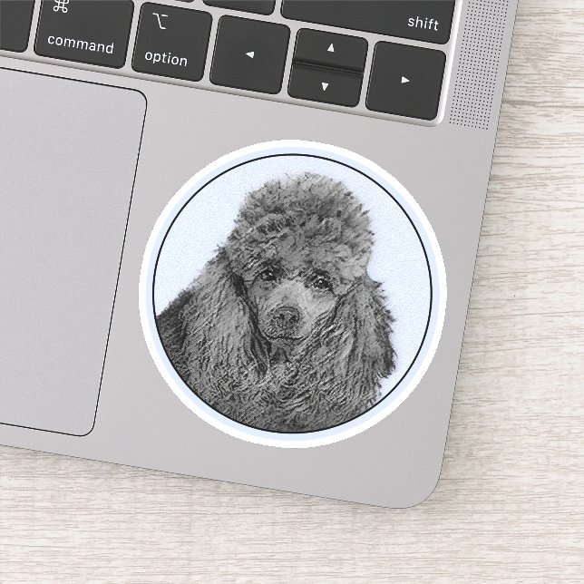 Adesivo Poodle Painting Miniature Toy Black (Detalhe)