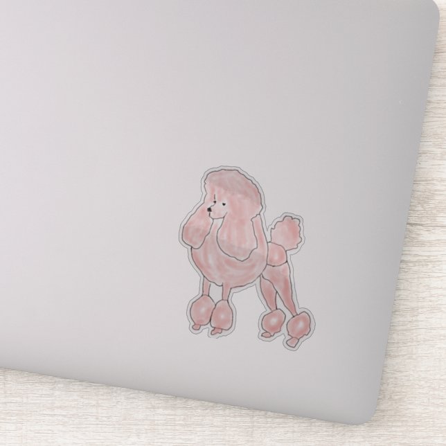 Adesivo Poodle Rosa (Detalhe)