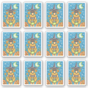 ADESIVO POÓDULO DE PUMPKIN ENGRAÇADO EM HALLOWEW WITCH COS