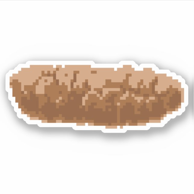 Adesivo Poop de pixel de 8 bits (Frente)