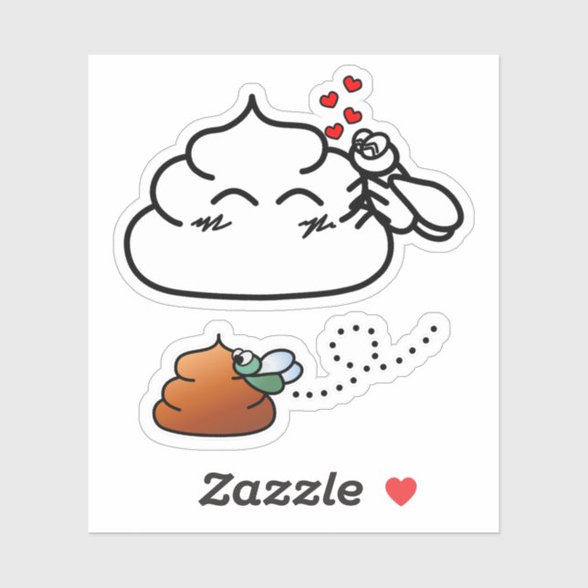 Adesivo Poop in Love - Brootsch the PooPoo (Folha)