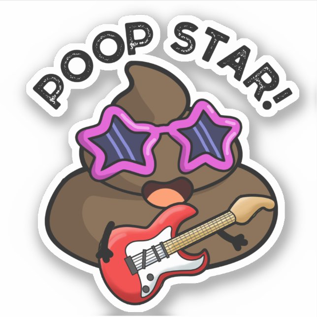 Adesivo Poop Star Funny Pop Star (Frente)