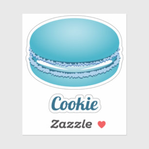 Adesivo Pop Art Blue Macaron Cookie