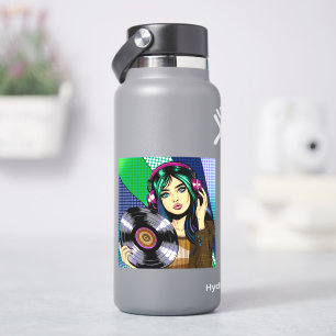 Adesivo Pop Art Girl com gravação
