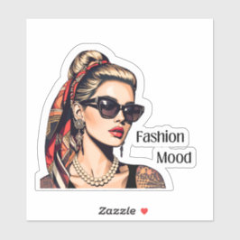 Adesivo Pop Art Woman  Fashion Mood
