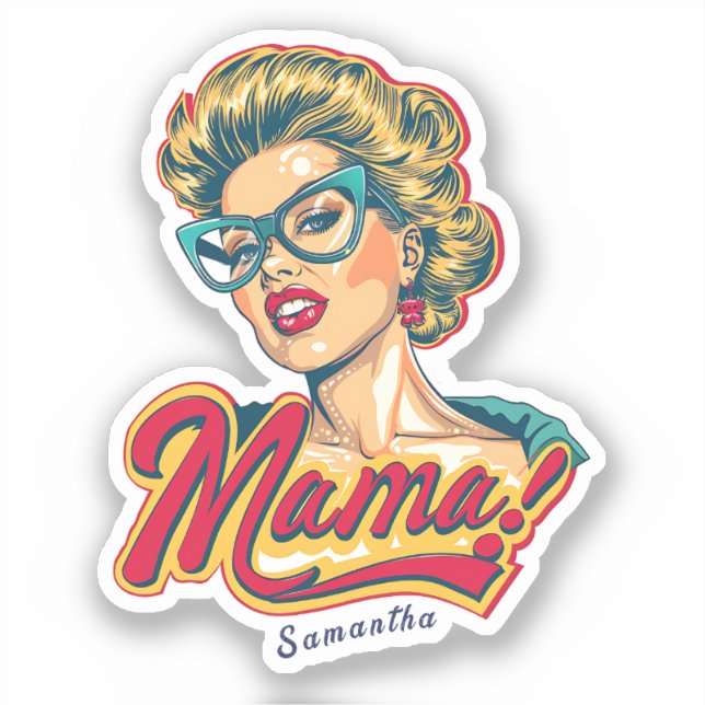 Adesivo Pop da Mãe Personalizada Art 2 (Frente)