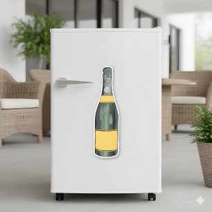 Adesivo Pop do passado: Vinheta de champanhe retrorreflect