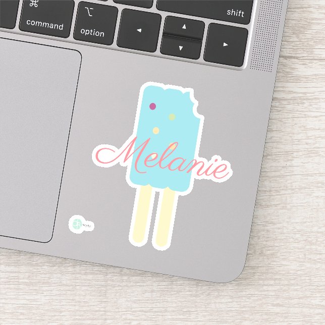 Adesivo Pop Icecream com o nome personalizado Sprinkles (Detalhe)