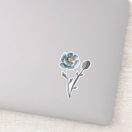 Adesivo Poppy Floral Blue