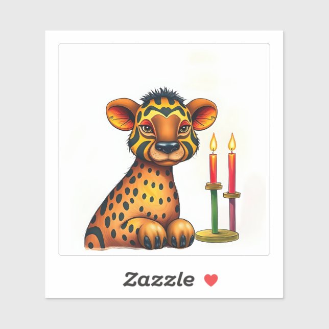 Adesivo População africana de animais selvagens Kwanzaa em (Folha)