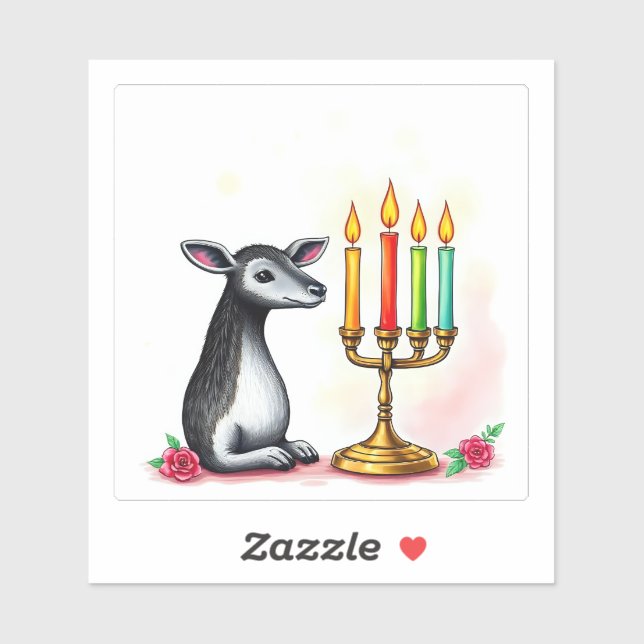 Adesivo População africana de animais selvagens Kwanzaa em (Folha)