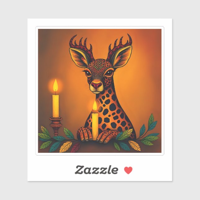 Adesivo População africana de animais selvagens Kwanzaa em (Folha)