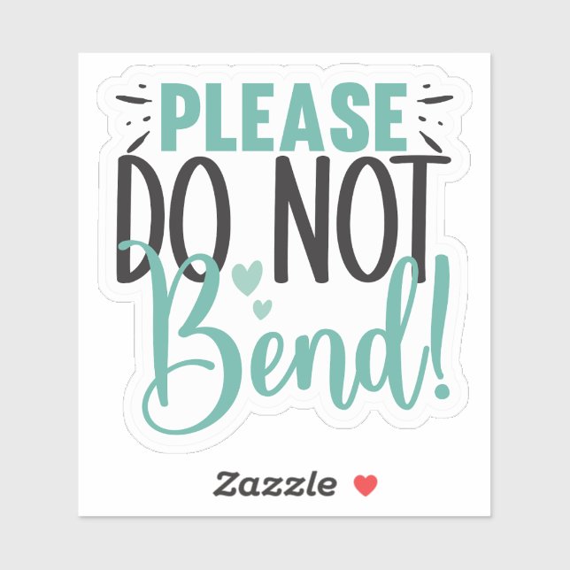 Adesivo Por Favor, Não Dobre (Folha)