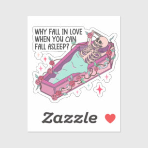 Adesivo Por Que Apaixonar Engraçado Anti-Valentino?