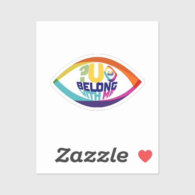 Adesivo Por que você não vê você pertencer a mim? (Folha)