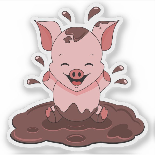 Kit Digital Clipart Pig Rosa em Aquarela - 8 Pngs