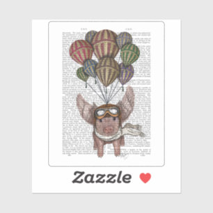 Adesivo Porco em chamas