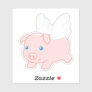 Adesivo Porco Voador - Leitura Cuja Asa É