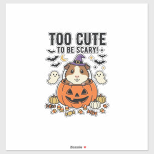 Adesivo Porquinho-da-índia de Halloween Muito Fofo Para Se