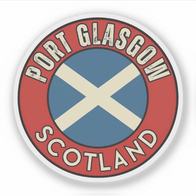 Adesivo Port Glasgow, Escócia (Frente)
