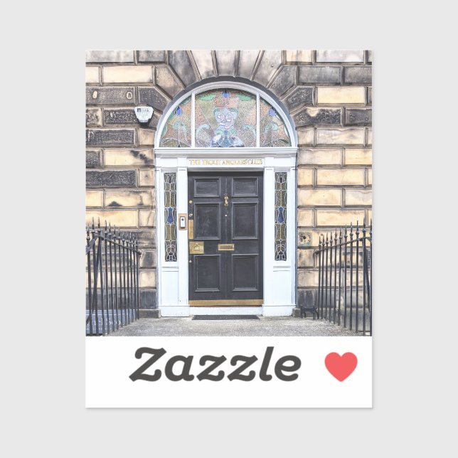 Adesivo Porta do clube de pancadas de Edinburgh (Folha)