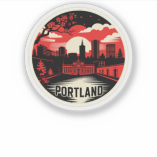 Adesivo Portland City Oregon USA