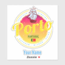 Porto em Portugal Navio Retro Sunset Vintage