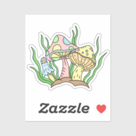 Adesivo Portobello Mushroom Cute Pastel