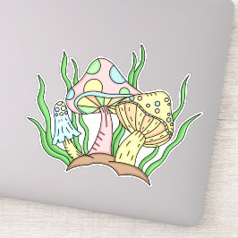 Adesivo Portobello Mushroom Cute Pastel