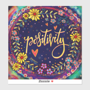 Adesivo "Positividade" UMA PALAVRA "Inspirivência"