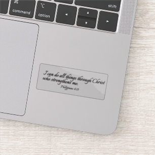 Adesivo Posso Fazer Tudo Através Do Cristo - Claro