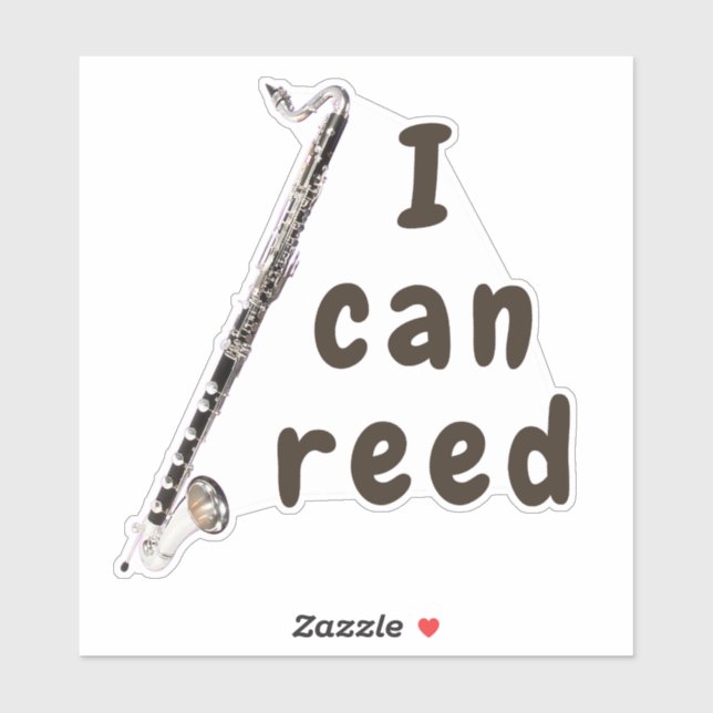 Adesivo Posso Ver: Bass Clarinet (Folha)
