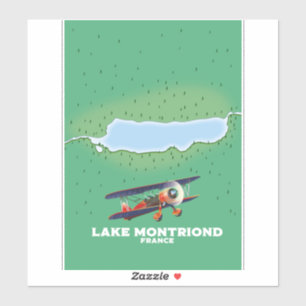 Adesivo Poster de férias no lago Montriond France.